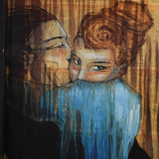 Contemporary Framed "Couple's Embrace" Print For Sale - Image 3 of 12