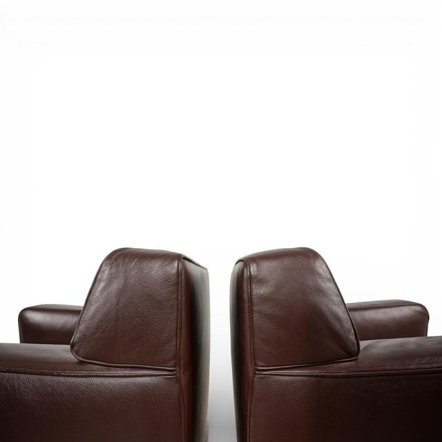 Apta Imprimatur Leather Armchairs by Antonio Citterio for B&B Italia Maxalto, 1999, Set of 2 For Sale - Image 12 of 18