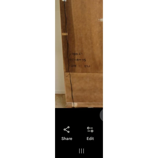 Tan 1980s Henredon Monumental Aegean Crystal Curio China Hutch Cabinet For Sale - Image 8 of 12