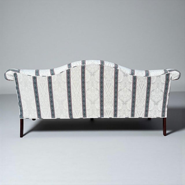 Traditional Pale Gray Thomasville Traditional Camelback Sofa For Sale - Image 3 of 5