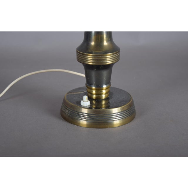 Gold Vintage Steampunk Style Table Lamp, 1950s For Sale - Image 8 of 11