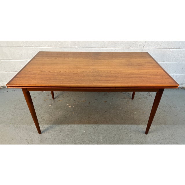 Wood Mid 20th Century Skovmand & Andersen for Moreddi Teak Draw-Leaf Dining Table For Sale - Image 7 of 16