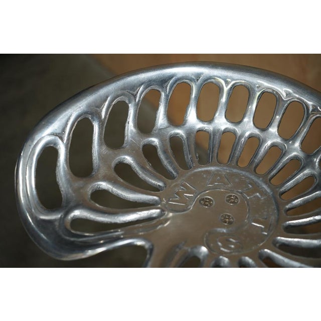 Metal Space Age Mercury High Kitchen Bar Stools in Aluminium by Philip Watts, Set of 4 For Sale - Image 7 of 18