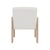 Contemporary Matthew Izzo Home Astor Cerused Oak Square Arm Chair With White Performance Linen Upholstery For Sale - Image 3 of 6