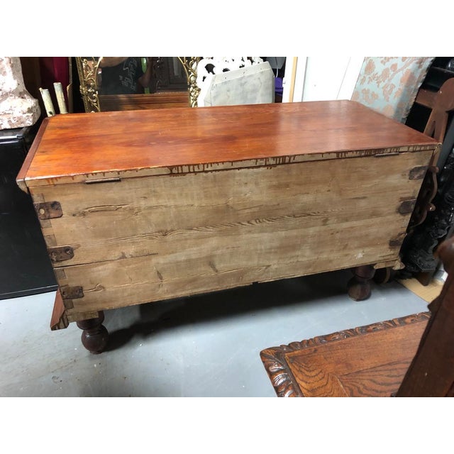 17th Century 17th Century Oak Coffer / Trunk / Bench For Sale - Image 5 of 8