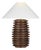 Kelly Wearstler by Visual Comfort Signature Crenelle 27" Stacked Table Lamp in Burnished Birch with Linen Shade For Sale