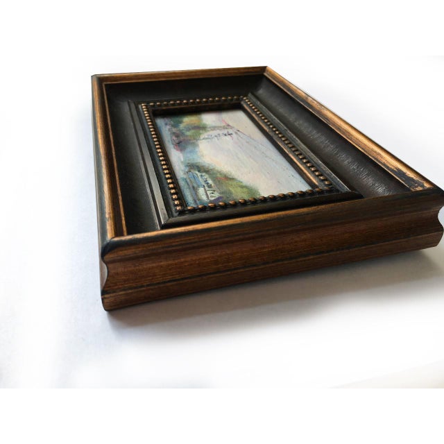 Black Framed Original Painting Plein Air Landscape by Valeriya Serova For Sale - Image 8 of 12