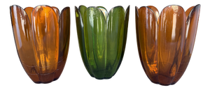Vintage Handmade Recycled Glass Vases, San Miguel, Spain, 1970s, Set of 3