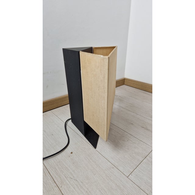 Vintage Accademia Table Lamp in Metal and Canvas by Cini Boeri for Artemide, 1970s, in Very Good conditions. Designed 1970...