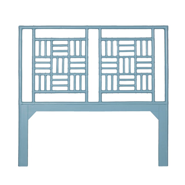 Not Yet Made - Made To Order Finn Platform Bed Queen - Pool Blue For Sale - Image 5 of 12