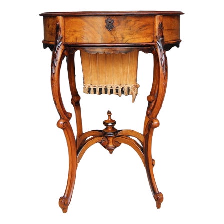 Wiener Baroque Sewing Table, 1860s For Sale