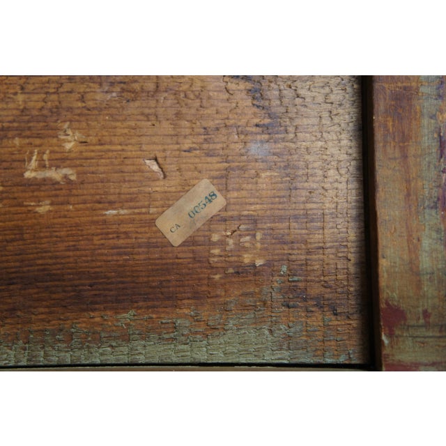 Antique Primitive Folk Art Red Painted Wood & Iron Childrens Sled Sleigh For Sale - Image 12 of 13