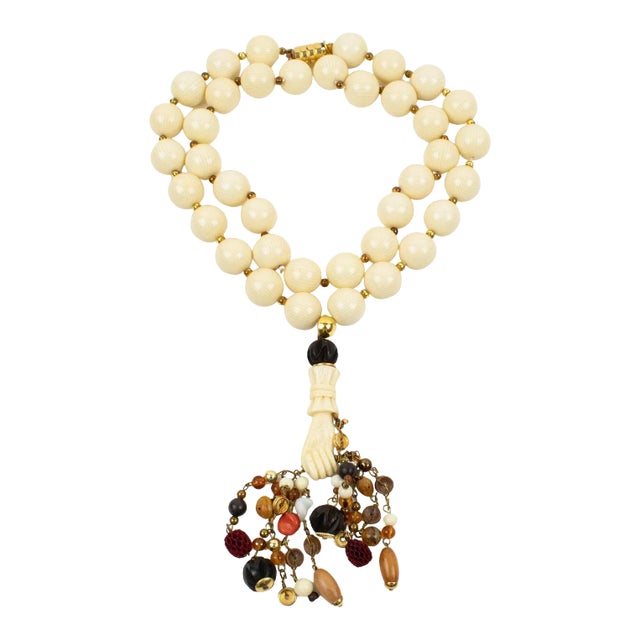 Valentino Garavani Haute Couture Beaded Choker Necklace With Charms For Sale