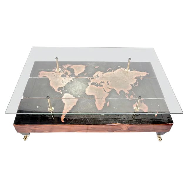 World Map Coffee Table from Cappa E Spada For Sale