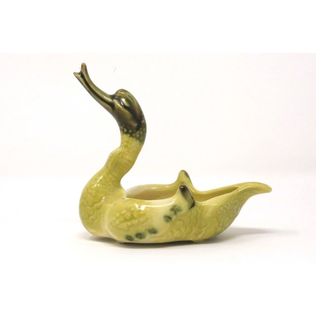 1970s Vintage Green Swan Ashtray by Hull Pottery For Sale - Image 5 of 5