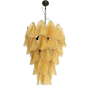 Contemporary "Rondine" Murano Glass Gold Cascade Sputnik Chandelier