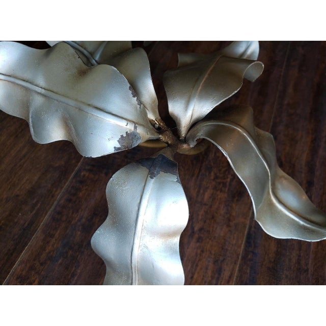 Mid-Century Brutalist Mixed Metal Orchid Wall Sculpture, Attributed to Curtis Jeré - 54" For Sale - Image 9 of 14