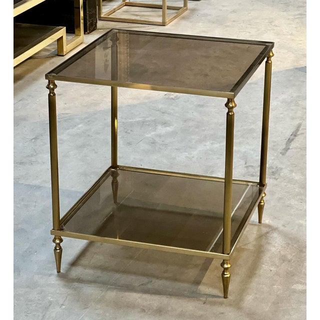 Mid-Century French Brass Lamp Table, 1965 For Sale - Image 14 of 16
