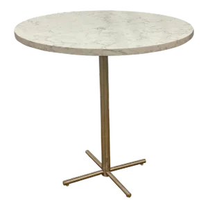 Marbled Quartz Round Side Table From Room & Board
