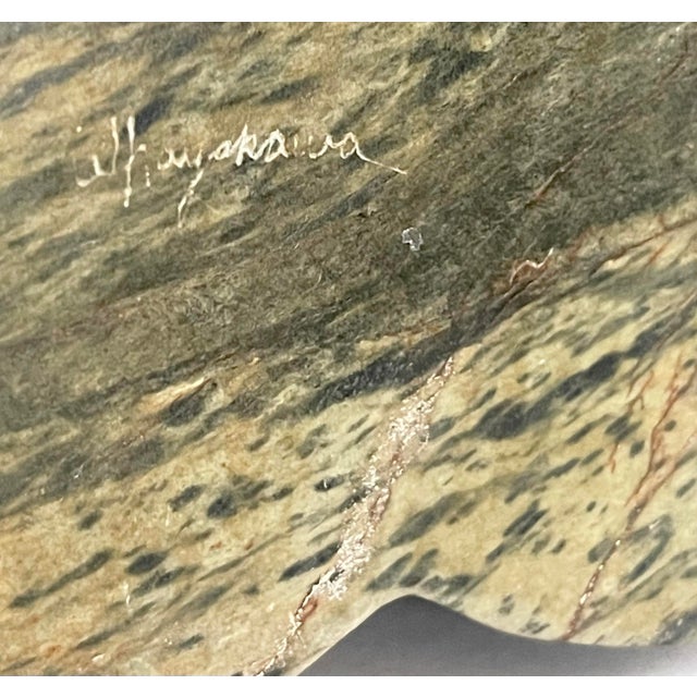 Late 20th Century Hand Carved Stone Sculpture Artist Signed For Sale - Image 5 of 5