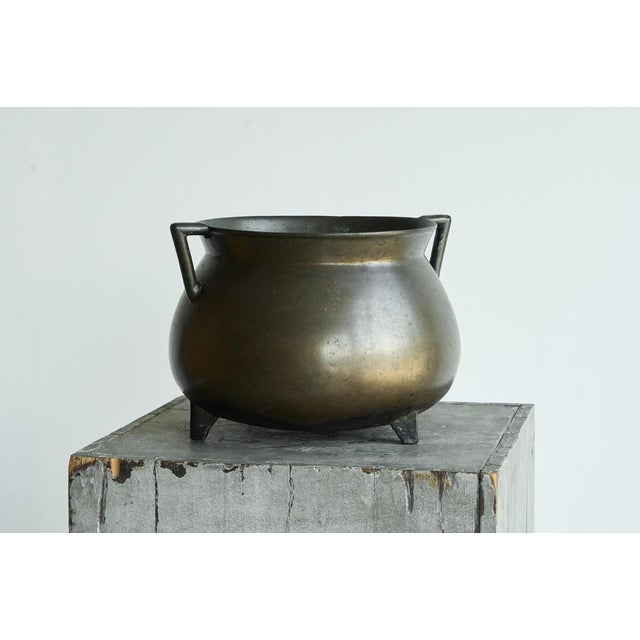 Gold Large Antique Cauldron in Bronze For Sale - Image 8 of 13