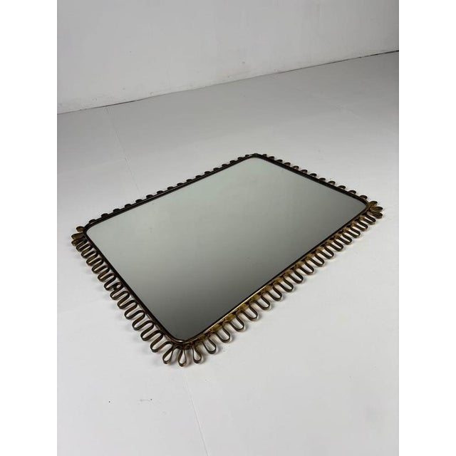 Brass Mirror in the style of Josef Frank, 1950s For Sale - Image 6 of 16