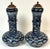 Ceramic Pair of Late Qing Blue & White Porcelain Garlic-Neck Vases, Lion Mask Handles For Sale - Image 7 of 14