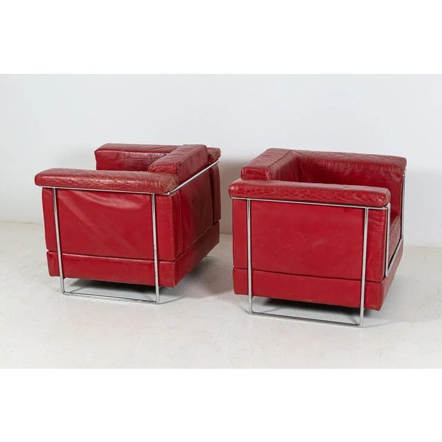 Set of Mid-Century Leather Armchairs For Sale - Image 12 of 18