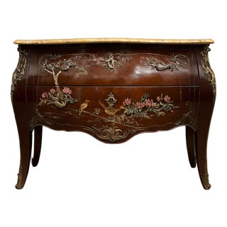 Curved Lacquered Commode, 1920s For Sale
