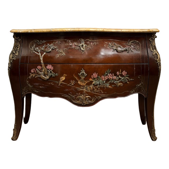 Curved Lacquered Commode, 1920s For Sale
