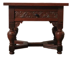 Antique Renaissance Revival Carved Oak Table | Late 19th Century