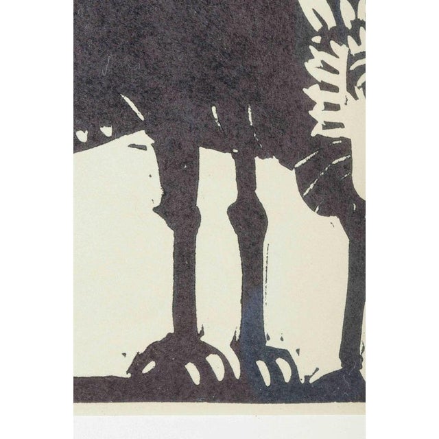 Åke Holm, Sweden, Daniel in the Lions Den, 1970s, Woodcut on Paper For Sale - Image 4 of 7