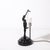 Art Deco Art Deco Sculptural Nude Table Lamp in Black Enamel & Frosted Glass For Sale - Image 3 of 12