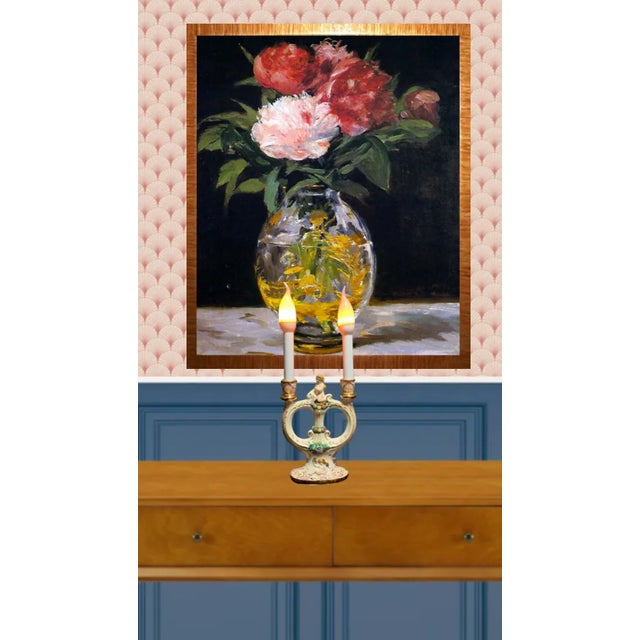 Mid-Century Capodimonte Candelabra Lamp- Cherub For Sale In New York - Image 6 of 12