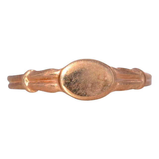 The Baba: Child's Antique Yellow Gold Signet Ring For Sale