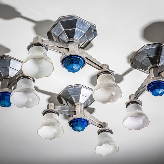 Art Deco 1930s Art Deco Railway Ceiling Lights - Set of Four For Sale - Image 3 of 9