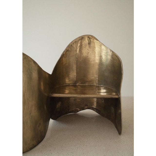 Toi & Moi Loveseat in Polished Brass Resin Over Inox by Atelier Ellery For Sale - Image 6 of 12