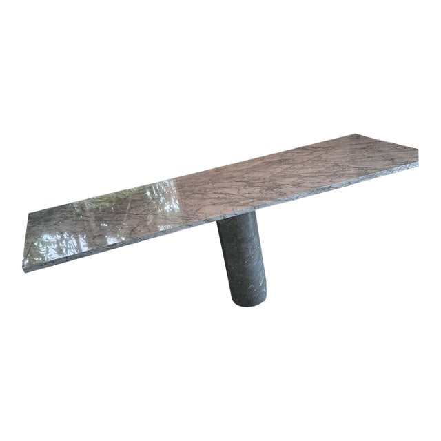 Ambiguita Cantilevered Marble Dining Table by Italian Legendary Design Duo Lella and Massimo Vignelli 1983 For Sale