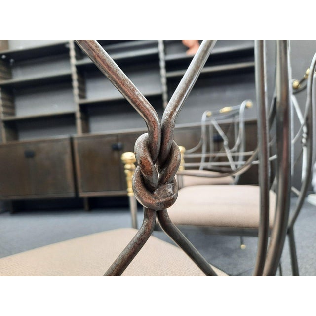 Regency Wrought Iron Armchair by Alberto Orlandi, Italy, 1970s For Sale - Image 17 of 18