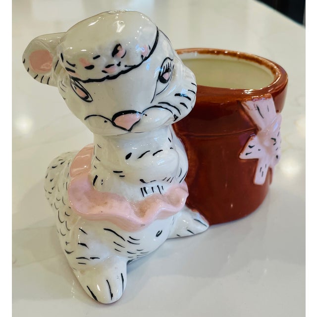 American 1939 Easter Ceramic: "Glamour Bunny" Planter by Twin Winton For Sale - Image 3 of 11