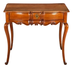 French Provincial Antique Cherrywood Writing Table, Mid-18th Century