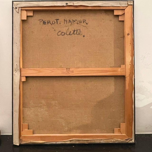 An impressive fauvist-style portrait of a woman, colette, painted in 1947 by luc perot, who was only 25 at the time. The...