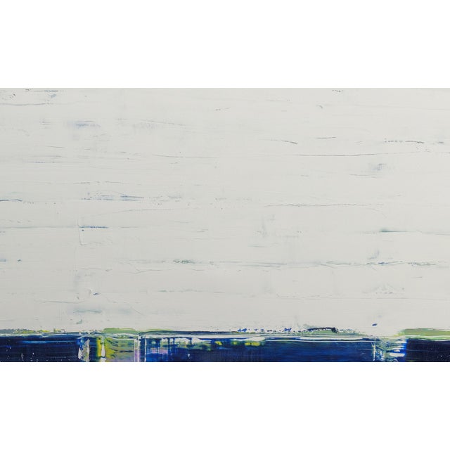 Navy Blue Pacific Ocean / Palisades No. 5 Original Large-Scale Oil Painting by Diane Grant | Color Field For Sale - Image 8 of 9