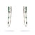 Emerald Stone Design Sterling Silver & Diamond Dangle Earrings, A Pair For Sale In Miami - Image 6 of 6