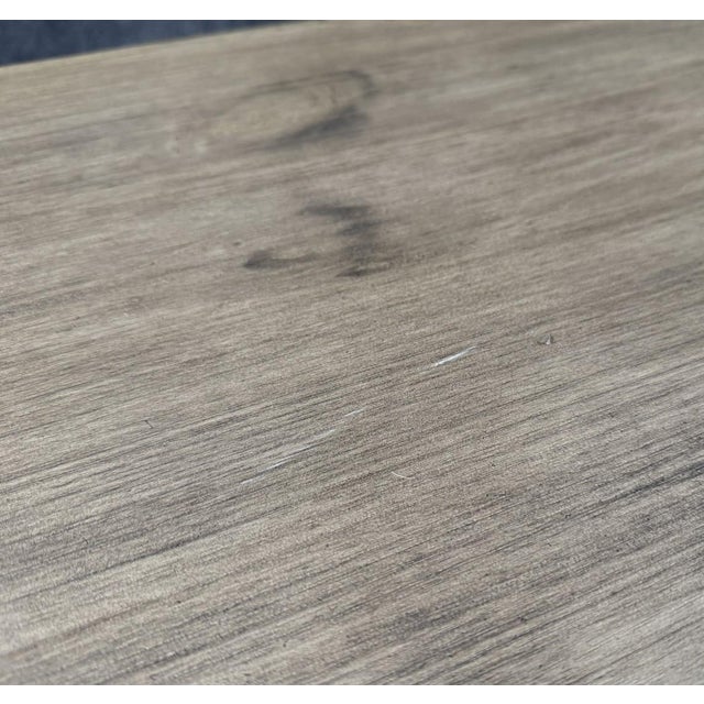 Modern Gray Wood and Iron Coffee Table For Sale - Image 9 of 12