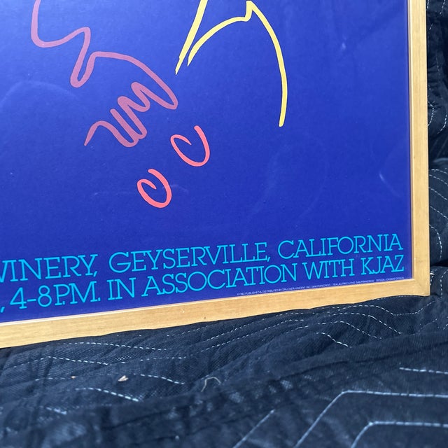 Vintage 1982 Jazz in the Wine Country Souverain Winery Geyserville California Framed Poster For Sale In Philadelphia - Image 6 of 12