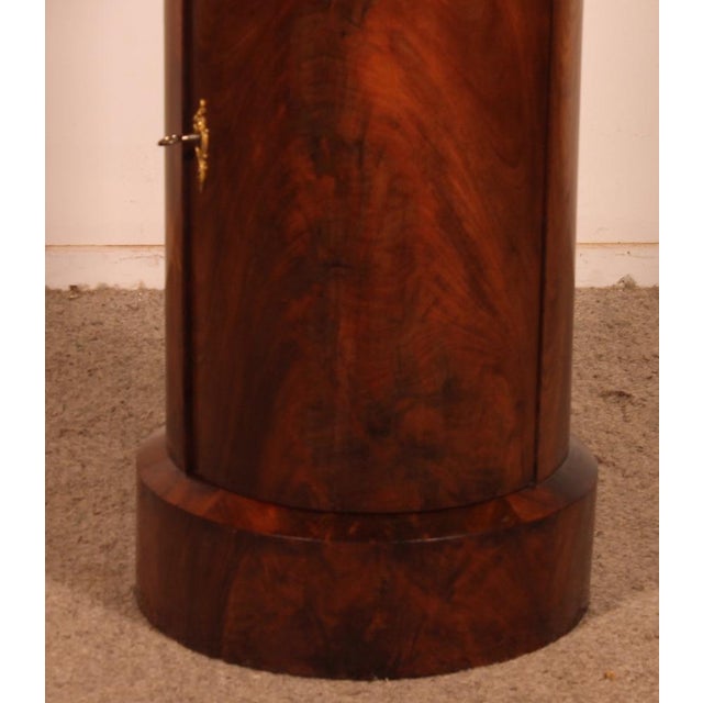 Large Empire Sonno Bedside Table in Flamed Mahogany and Marble For Sale - Image 3 of 12
