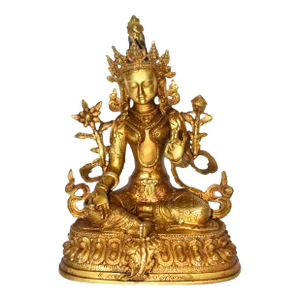 Gilt Bronze Tibetan Green Tara Statue