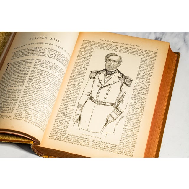 Fascinating Antique United States Naval History of the Civil War by Admiral David D. Porter Illustrated u.s. Navy Book History For Sale In New York - Image 6 of 11