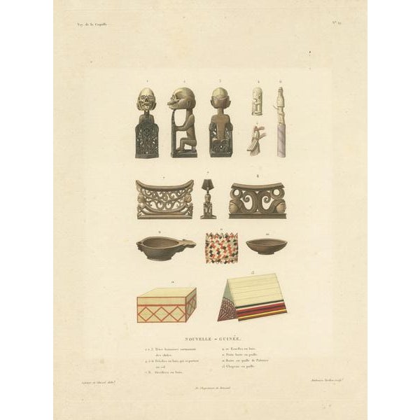 Duperrey, Artifacts from New Guinea, Print For Sale - Image 3 of 6